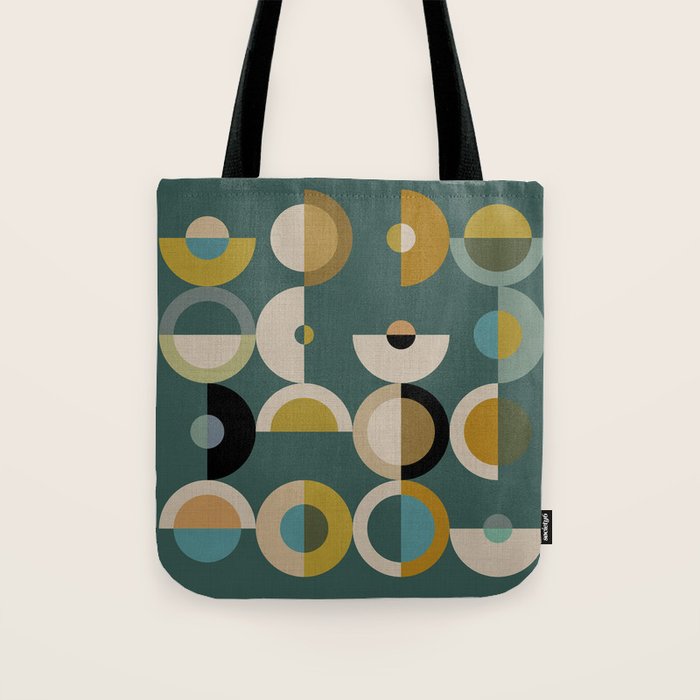 mid century modern geometric abstract pattern 24 Tote Bag Gallery Image 1