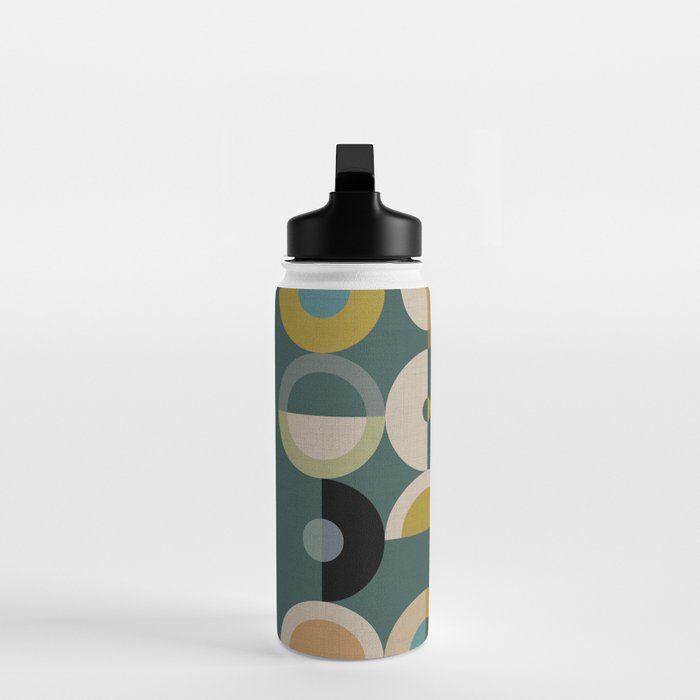 mid century modern geometric abstract pattern 24 Water Bottle Gallery Image 3