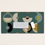 mid century modern geometric abstract pattern 24 Desk Mat Gallery Image 1
