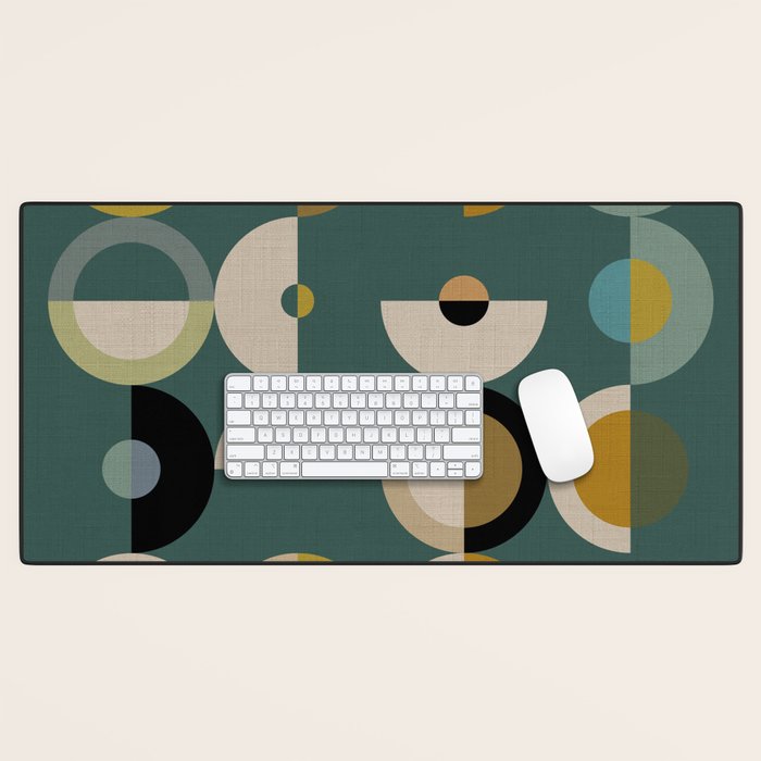 mid century modern geometric abstract pattern 24 Desk Mat Gallery Image 1