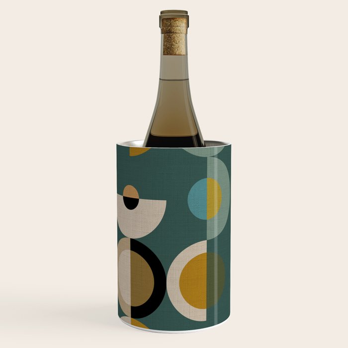mid century modern geometric abstract pattern 24 Wine Chiller Gallery Image 3