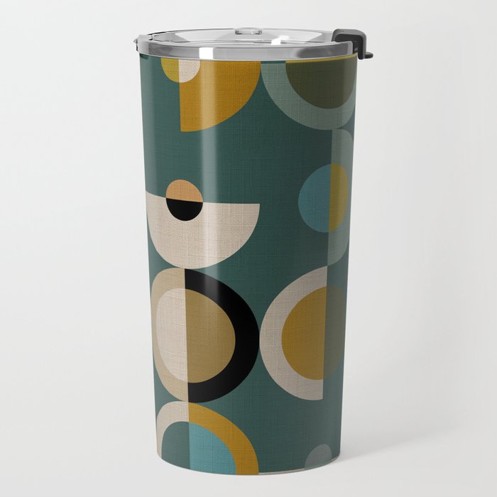 mid century modern geometric abstract pattern 24 Travel Mug Gallery Image 2