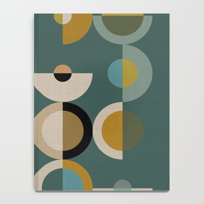 mid century modern geometric abstract pattern 24 Notebook Gallery Image 4