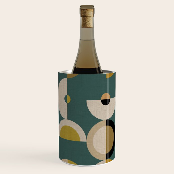 mid century modern geometric abstract pattern 24 Wine Chiller Gallery Image 1