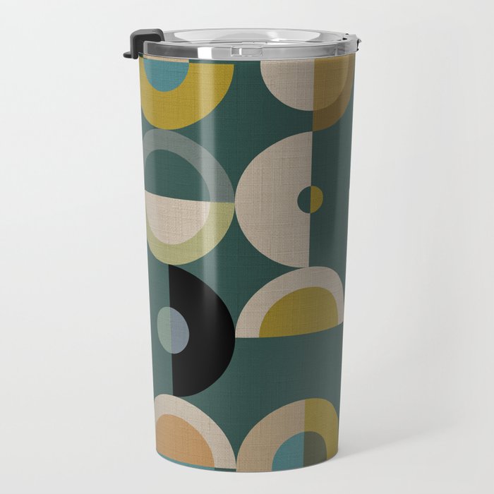 mid century modern geometric abstract pattern 24 Travel Mug Gallery Image 3
