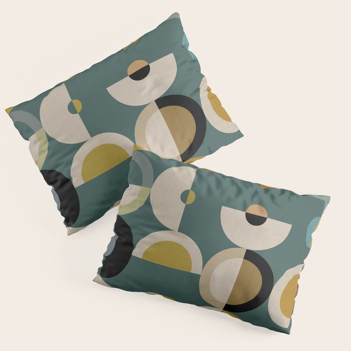 mid century modern geometric abstract pattern 24 Pillow Sham Gallery Image 3
