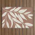 Mocha Branching Simplicity Outdoor Rug Gallery Image 1