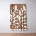 Mocha Branching Simplicity Window Curtain Gallery Image 3