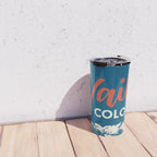 Vintage Vail Ski Poster Blue Travel Mug Gallery Image 4