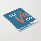 Vintage Vail Ski Poster Blue Notebook Gallery Image 3