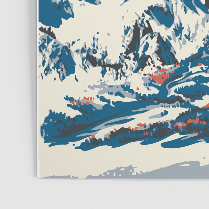 Vintage Vail Ski Poster Blue Poster Gallery Image 3