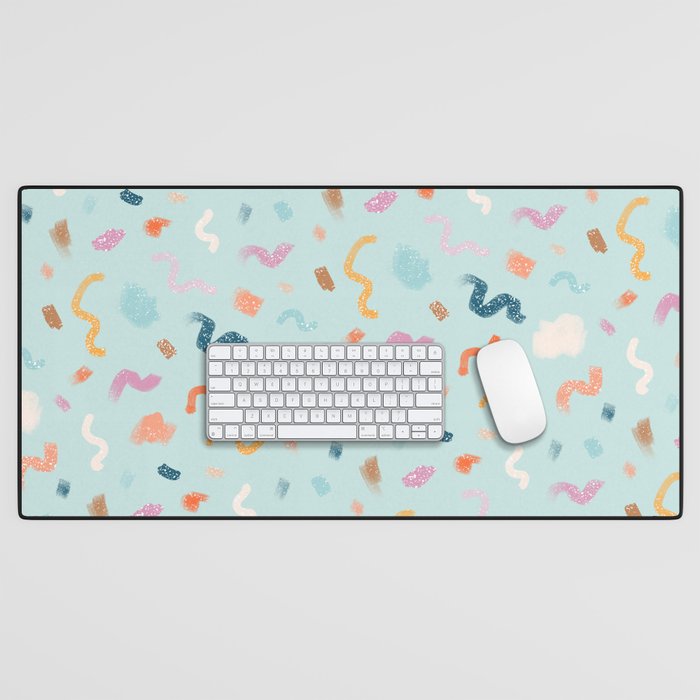 Abtract Colorful Brush Pattern Desk Mat Gallery Image 1