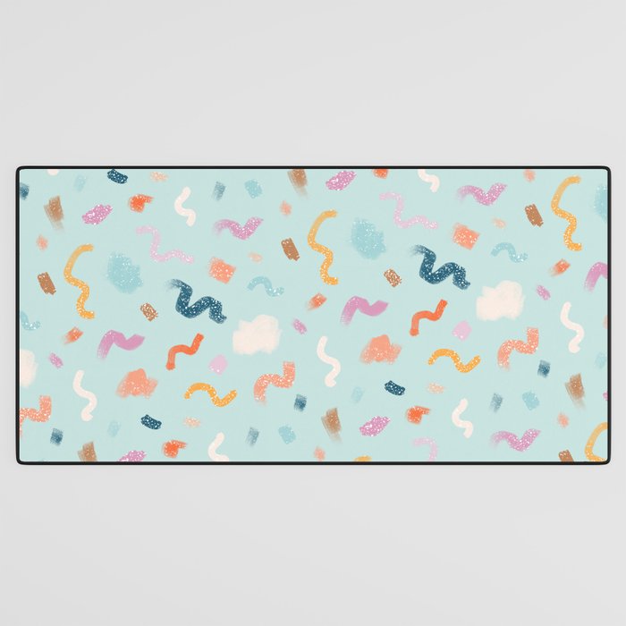 Abtract Colorful Brush Pattern Desk Mat Gallery Image 3