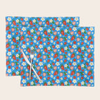 Strawberries Galore Pattern On Blue Placemat Gallery Image 1