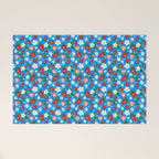 Strawberries Galore Pattern On Blue Welcome Mat Gallery Image 1