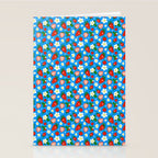Strawberries Galore Pattern On Blue Stationery Card Gallery Image 2