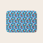 Strawberries Galore Pattern On Blue Bath Mat Gallery Image 1