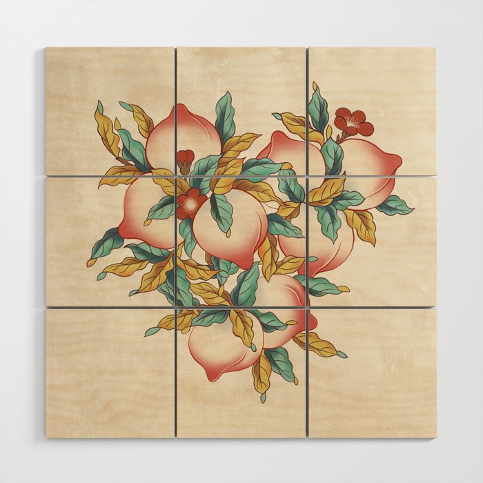 Peaches : Minhwa-Korean traditional/folk art Journal Wood Wall Art Gallery Image 1