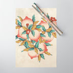 Peaches : Minhwa-Korean traditional/folk art Journal Wrapping Paper Gallery Image 1