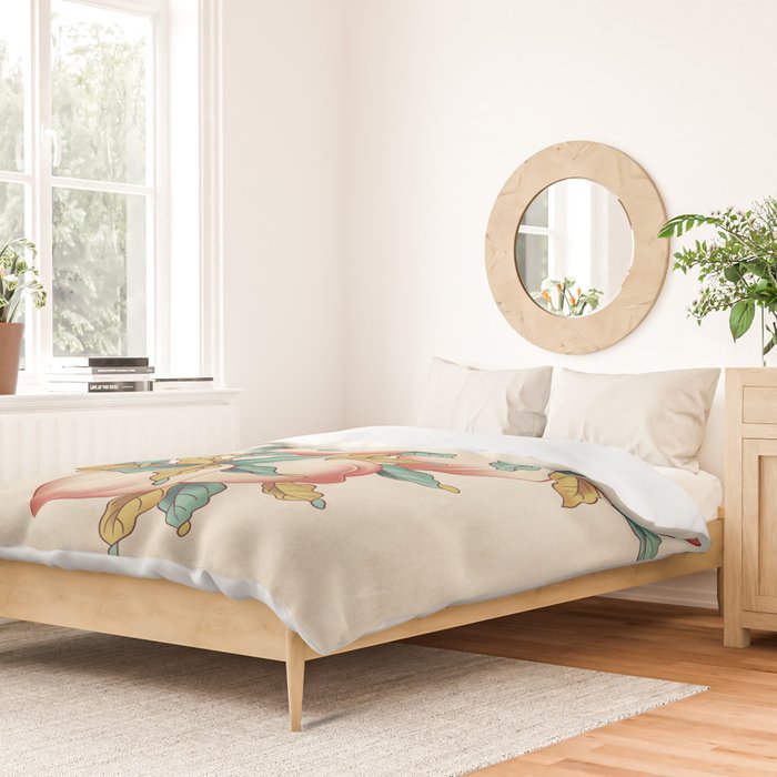 Peaches : Minhwa-Korean traditional/folk art Journal Duvet Cover Gallery Image 2