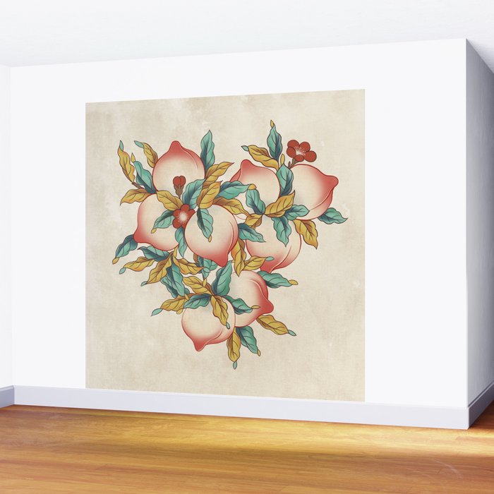 Peaches : Minhwa-Korean traditional/folk art Journal Wall Mural Gallery Image 2