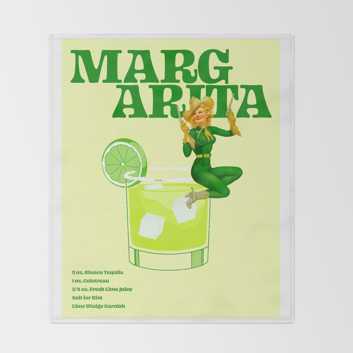 The Margarita Cocktail Throw Blanket Gallery Image 2