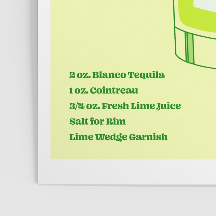 The Margarita Cocktail Poster Gallery Image 3