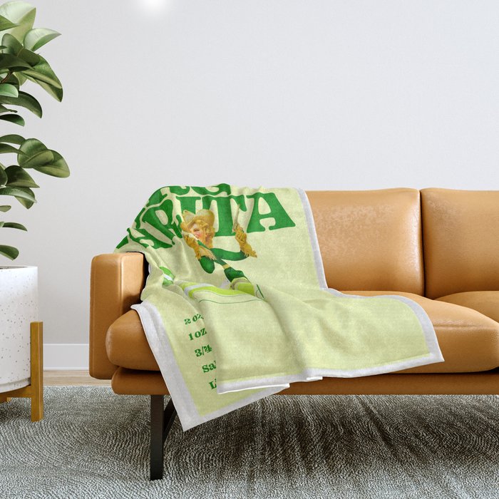 The Margarita Cocktail Throw Blanket Gallery Image 1