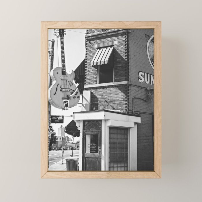 Sun Studio Memphis Tennessee Black and White Photography Mini Art Print Gallery Image 1