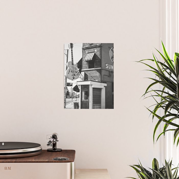 Sun Studio Memphis Tennessee Black and White Photography Poster Gallery Image 2