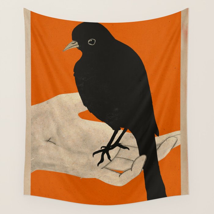 Bird in Hand 5 Wall Tapestry Gallery Image 1