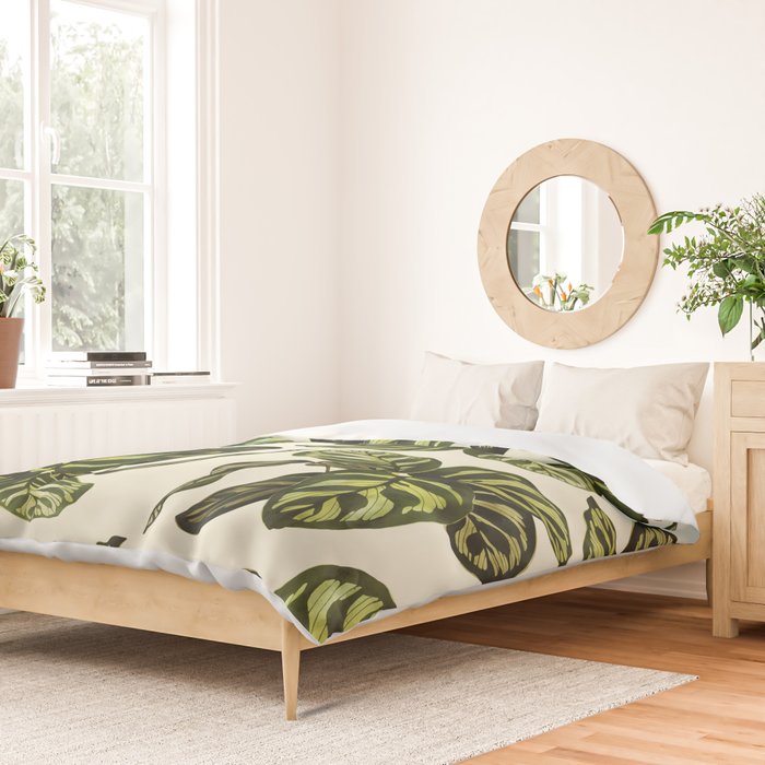 calathea botanical interior plant Duvet Cover Gallery Image 2