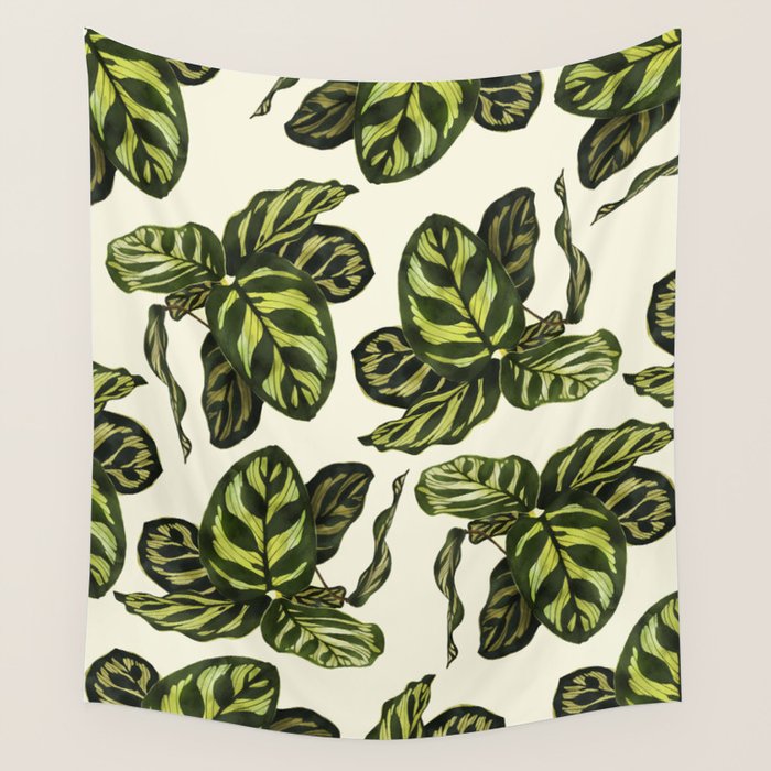 calathea botanical interior plant Wall Tapestry Gallery Image 4