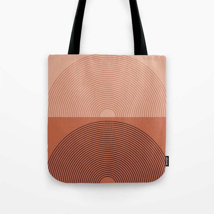 Minimal Rainbow Color Block V Tote Bag Gallery Image 1