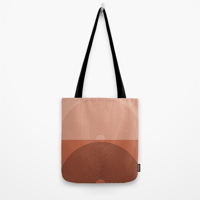 Minimal Rainbow Color Block V Tote Bag Gallery Image 2