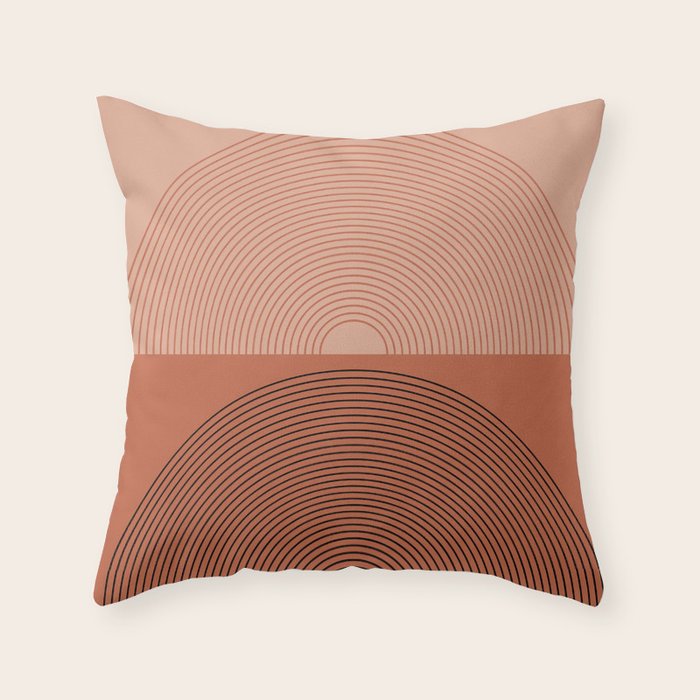 Minimal Rainbow Color Block V Throw Pillow Gallery Image 6