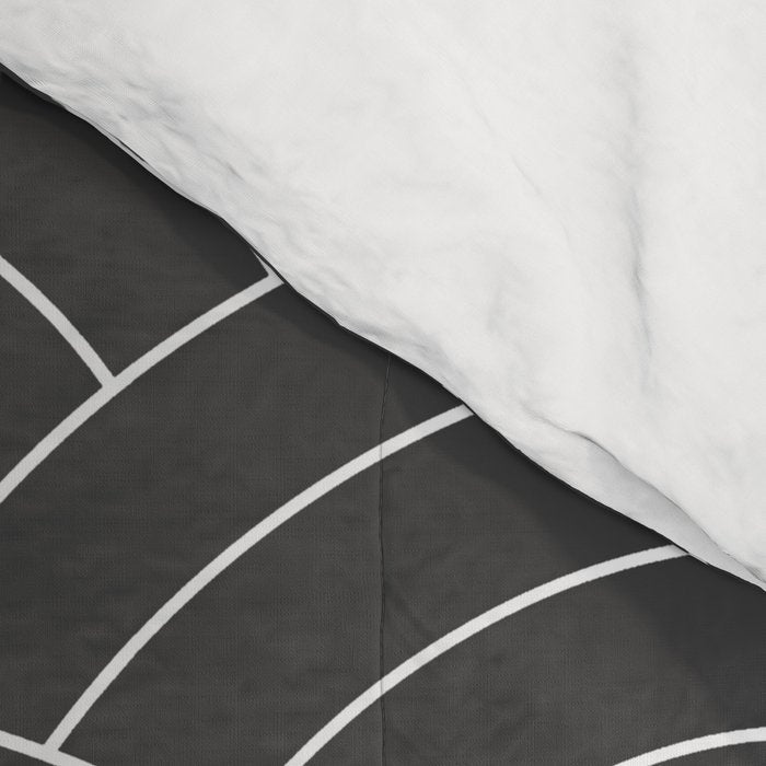 Waves (Dark Gray) Comforter Gallery Image 4