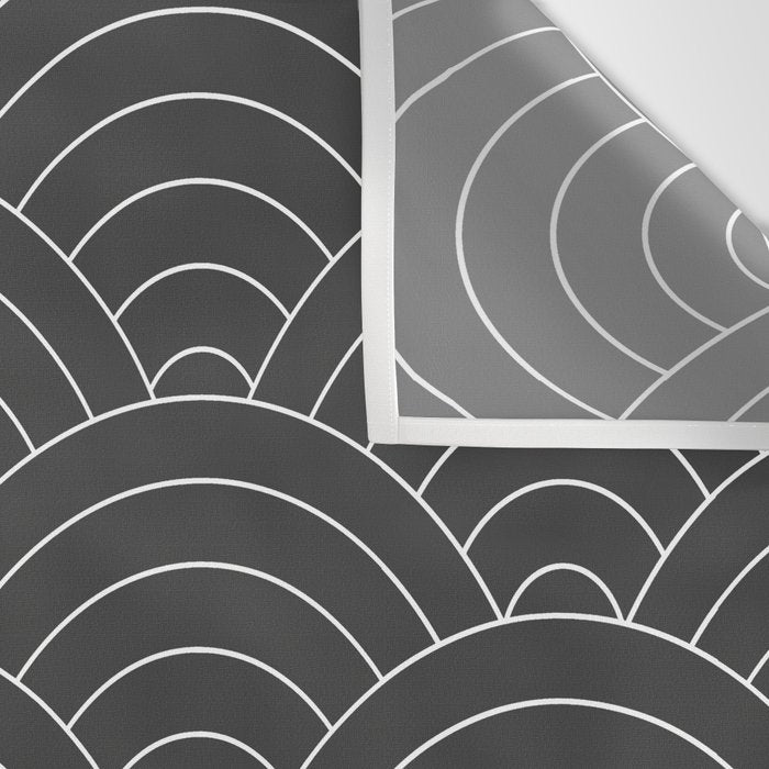 Waves (Dark Gray) Wall Tapestry Gallery Image 3