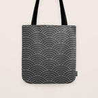 Waves (Dark Gray) Tote Bag Gallery Image 1