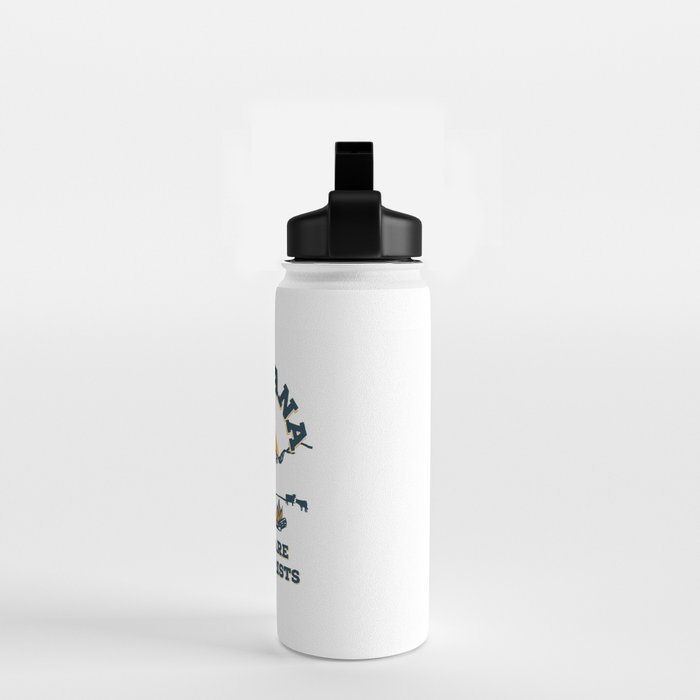 "Montana: Pants Are For Tourists" Funny Retro Cowboy Travel Art Water Bottle Gallery Image 2