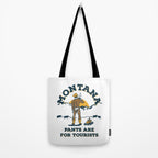 "Montana: Pants Are For Tourists" Funny Retro Cowboy Travel Art Tote Bag Gallery Image 2