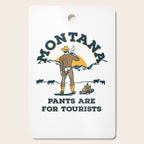 "Montana: Pants Are For Tourists" Funny Retro Cowboy Travel Art Cutting Board Gallery Image 1