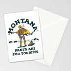 "Montana: Pants Are For Tourists" Funny Retro Cowboy Travel Art Stationery Card Gallery Image 2