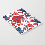 Red and Blue, Watercolor Painting of Flowers, Digital Art Notebook Gallery Image 2