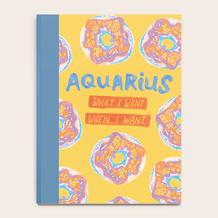 Aquarius Confidence in Buttercup Yellow | Zodiac Series Notebook Gallery Image 4