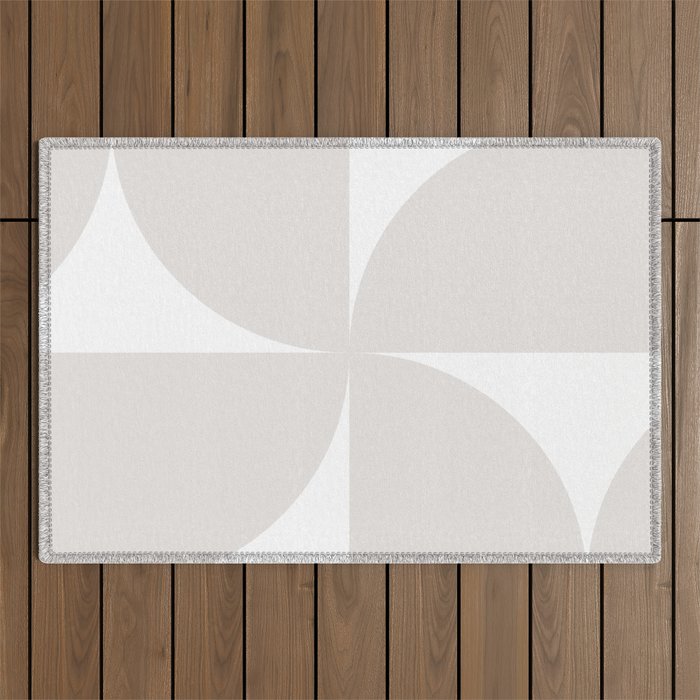 Bauhaus Mid Century Modern Geometric IV Grey Outdoor Rug Gallery Image 1