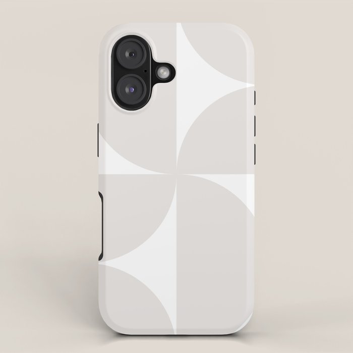 Bauhaus Mid Century Modern Geometric IV Grey iPhone Case Gallery Image 1