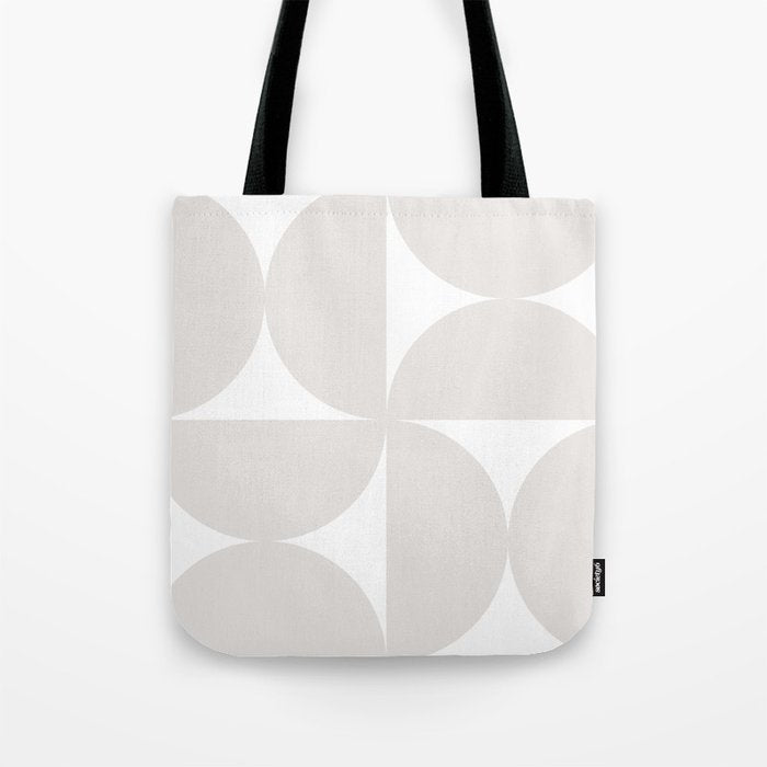 Bauhaus Mid Century Modern Geometric IV Grey Tote Bag Gallery Image 1