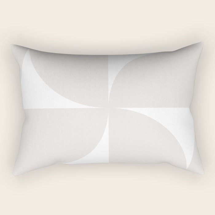 Bauhaus Mid Century Modern Geometric IV Grey Rectangular Pillow Gallery Image 1