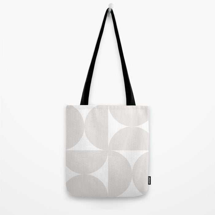 Bauhaus Mid Century Modern Geometric IV Grey Tote Bag Gallery Image 2